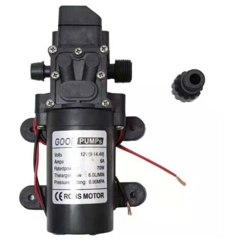 DC 12V 60W Pompe à Eau Haute Pression 116Psi Wasserpumpe 12v Shurflo Pompe à Eau Auto-amorçante Adaptée à L'alimentation En Eau Du Système Solaire, Etc