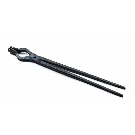 Pince de forge Tenailles de forge Pince à bouche ronde pour la fabrication de couteaux à enclume Pince de forge 460 mm pour l'ingénieur Forgeron Forge Noir