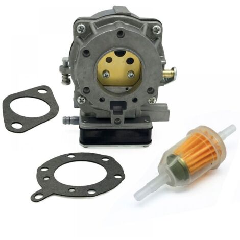 Kit carburateur 693480 pour moteur Briggs & Stratton 16,5 CV bicylindre 42A707 à quatre vis, outil de jardin, métal, argent