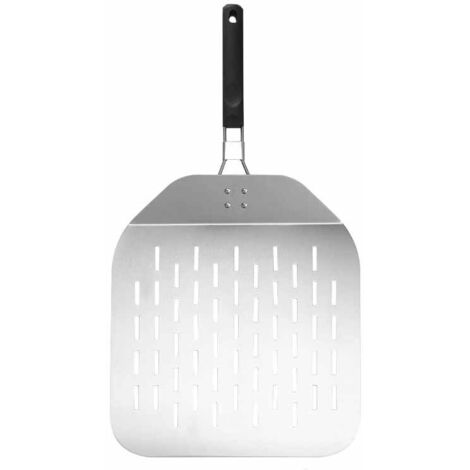 Spatule à pizza portable et facile d'utilisation avec manche pliable, mesurant 59,5 x 30 cm convient également pour les crêpes, les omelettes, les fruits et les fromages. Longueur pliée : 35,6 cm. (1/5)