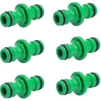 Connecteur Double Mâle Pour Tuyau - Lot De 6 Raccords Vert | Jardin, Arrosage, Lavage