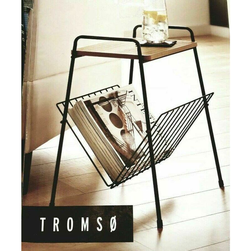 Small Side Table Magazine Rack Shelf Wooden Coffee/Lamp/End Storage