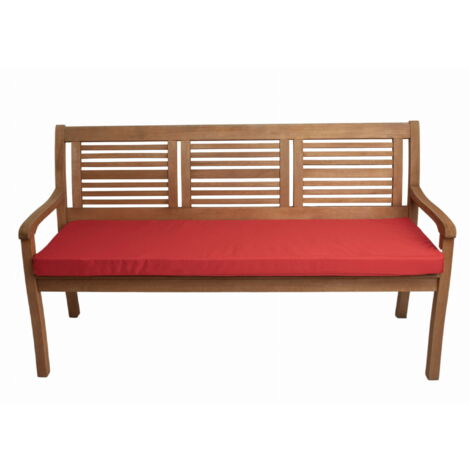 Coussin de banc de jardin 130x50x7cm assise, coussin de balancelle de jardin Rouge, coussin d'assise plat, coussin de banc de jardin