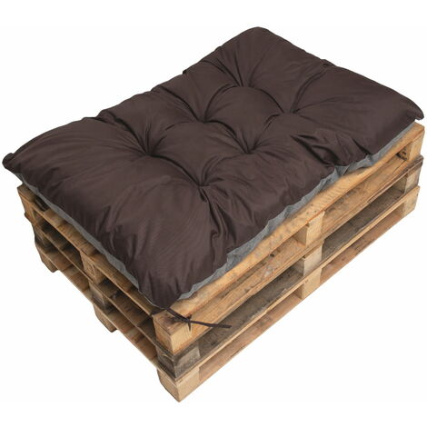 Coussin de palette 120x80cm, coussins de banc Marron, coussin de palette, coussin de jardin, coussin extérieur/intérieur, coussins de canapé