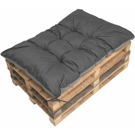 Setgarden – Coussin de palette 120x60 cm – Épaisseur 13-15 cm – Housse 100 % polyester – Garnissage mousse polyuréthane antiallergique