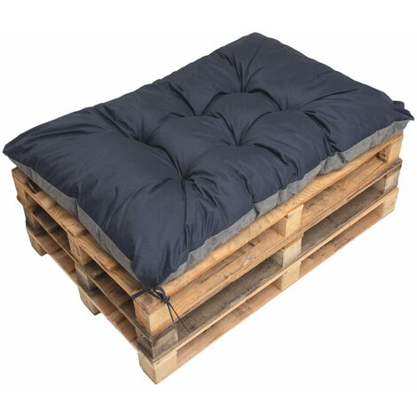 Coussin de palette 120x80cm, coussins de banc Bleu, coussin de palette, coussin de jardin, coussin extérieur/intérieur, coussins de canapé