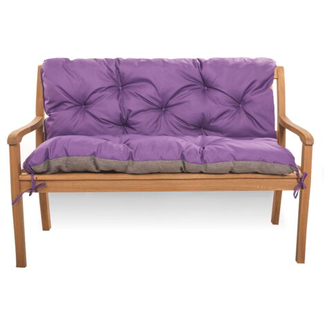 Coussin pour banc de jardin 100x50x50cm, coussin de banc de jardin Violet, coussin de balançoire, coussin de jardin, coussin de banc extérieur (1/5)