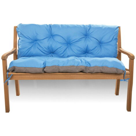Coussin pour banc de jardin 120x50x50cm, coussin de jardin Bleu, coussin de balançoire, coussin de banc de jardin, coussin de banc extérieur (1/5)