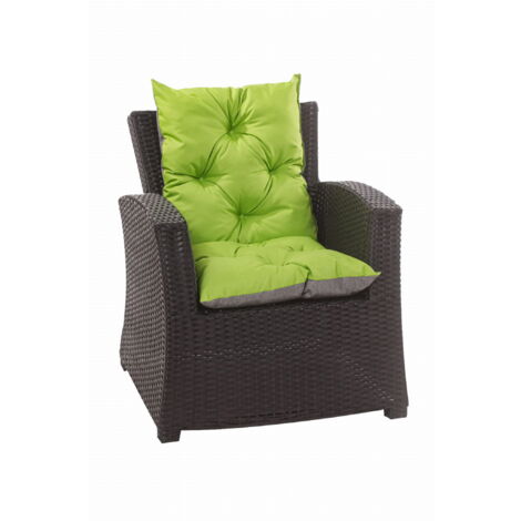 Coussin de chaise de jardin 50x50x55cm 2 pièce coussin de jardin vert citron Coussin de fauteuil d'extérieur  Coussin d'assise à dossier haut-Enkel (1/5)