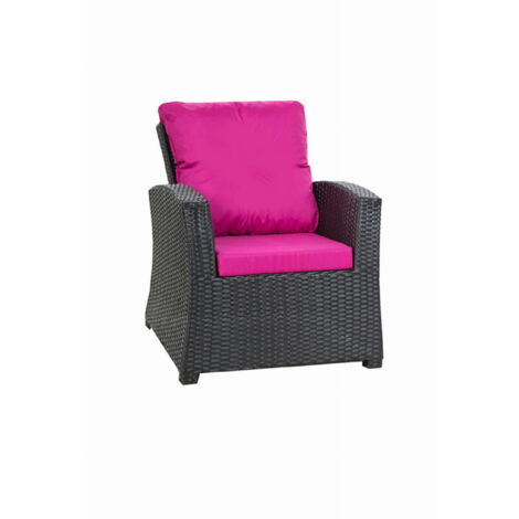 Coussins de fauteuil tressé en résine 56x52x7+56x50 1 pièce Coussin l'extérieur Rose Coussin de jardin coussin de chaise à dossier haut