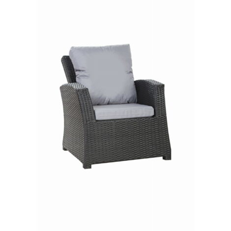 Setgarden – Coussins de fauteuil tressé en résine 56x52x7 cm – Housse amovible – Résistant aux intempéries – Pour assise et dossier haut