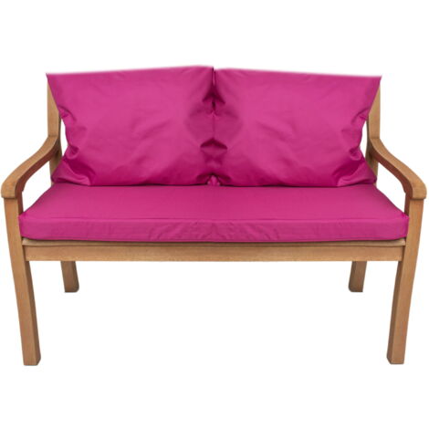 Coussin pour banc 100x50x50cm, Coussins pour balancelle de jardin Rose, Coussin d'assise, Coussin de dossier, Coussin extérieur/intérieur (1/5)