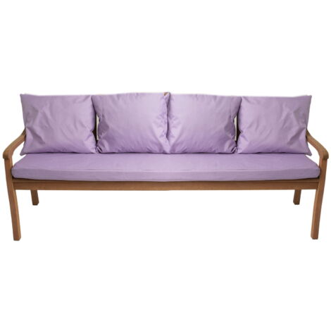 Coussin pour banc 170x60/4x50x56cm, Coussin extérieur, Coussins pour balançoires de jardin 3 places Violet clair, Coussin d'assise,Coussin de dossier (1/5)