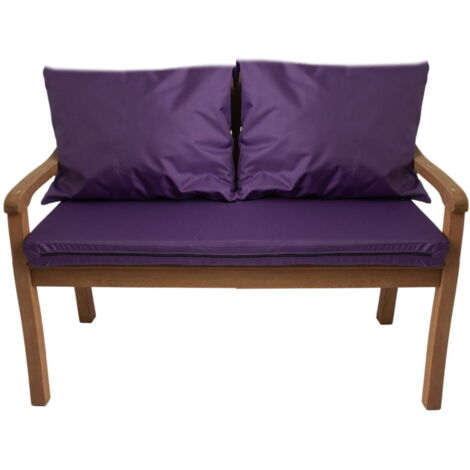 Coussin pour banc 120x60x7/2x50x56cm, Coussins pour Banquette de jardin Violet, Coussin extérieur/intérieur, Coussins pour balancelle de jardin (1/5)