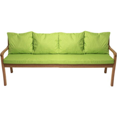 Coussin pour banc 170x50/4x50x56cm, Coussin extérieur, Coussins pour balançoires de jardin 3 places Chaux, Coussin d'assise, Coussin de dossier (1/5)
