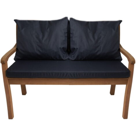 Coussin pour banc 100x60x50cm, Coussins pour balancelle de jardin Bleu foncé, Coussin d'assise, Coussin de dossier, Coussin extérieur/intérieur (1/5)