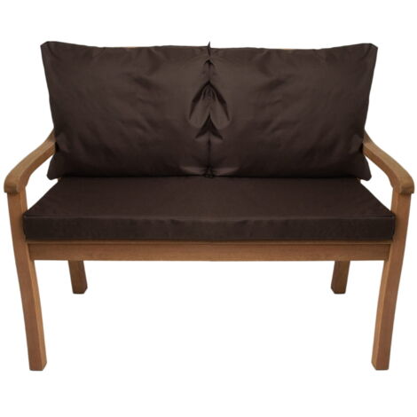 Coussin pour banc 100x50x50cm, Coussins pour balancelle de jardin Marron, Coussin d'assise, Coussin de dossier, Coussin extérieur/intérieur (1/5)