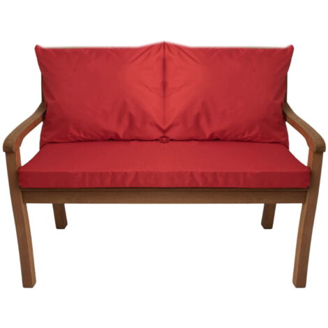 Coussin pour banc 120x50x7/2x50x56cm, Coussins pour Banquette de jardin Rouge, Coussin extérieur/intérieur, Coussins pour balancelle de jardin (1/5)