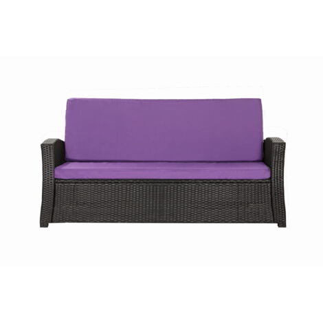 Coussins de canapé meubles de jardin en résine tressée Violet, Coussins balançoire d'extérieur 140x60x50cm Coussin de banc de jardin extérieur -Slim (1/5)