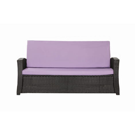 Coussins de canapé meubles de jardin en résine tressée Violet, Coussins balançoire d'extérieur 120x50x50cm Coussin de banc extérieur -Slim (1/5)
