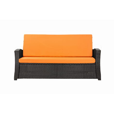 Coussins de canapé meubles de jardin en résine tressée Orange, Coussins balançoire d'extérieur 120x50x50cm Coussin de banc extérieur -Slim (1/5)