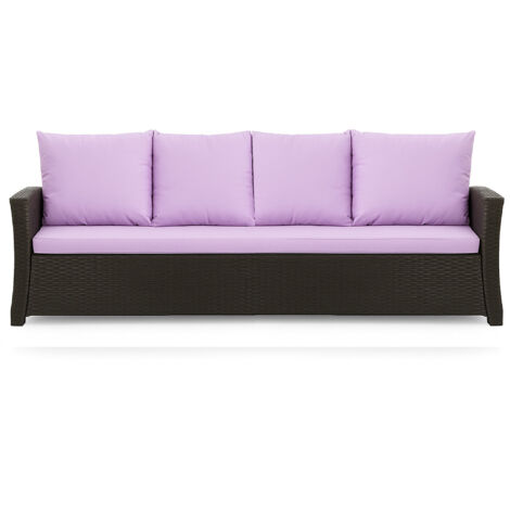 Coussins de canapé meubles de jardin en résine tressée Violet, Coussins balançoire d'extérieur 170x50x50cm Coussin de banc de jardin 3 places -Mix (1/5)