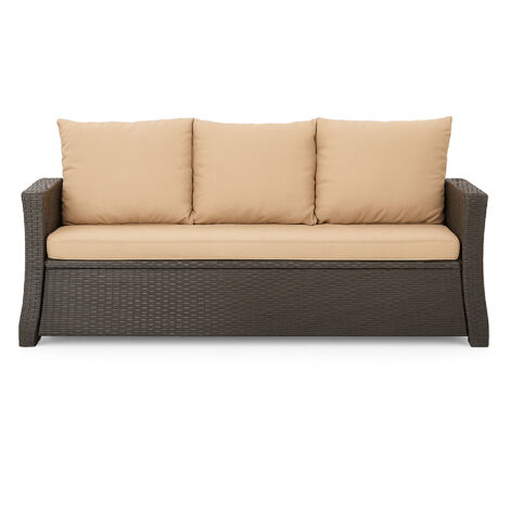 Coussins de canapé meubles de jardin en résine tressée Beige, Coussins balançoire d'extérieur 140x50x50cm Coussin de banc de jardin extérieur -Mix