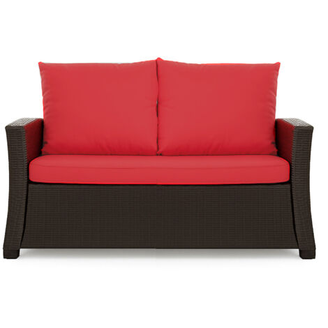 oussins de canapé meubles de jardin en résine tressée Rouge, Coussins balançoire d'extérieur 120x60x50cm Coussin de banc extérieur -Mix