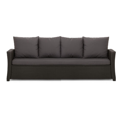 Coussins de canapé meubles de jardin en résine tressée Anthracite, Coussins balançoire d'extérieur 170x50x50cm Coussin de banc de jardin 3places -Mix