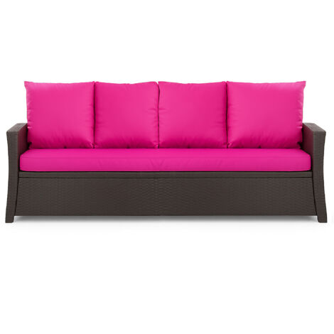 Coussins de canapé meubles de jardin en résine tressée Rose, Coussins balançoire d'extérieur 170x50x50cm Coussin de banc de jardin 3 places -Mix (1/5)