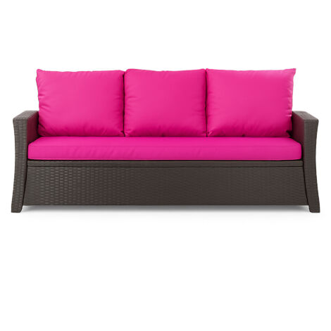 Coussins de canapé meubles de jardin en résine tressée Rose, Coussins balançoire d'extérieur 160x50x50cm Coussin de banc de jardin 3 places -Mix (1/5)