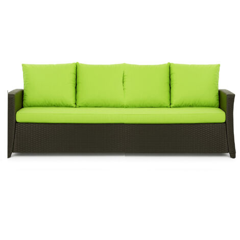 Coussins de canapé meubles de jardin en résine tressée Citron, Coussins balançoire d'extérieur 180x60x50cm Coussin de banc de jardin 3 places -Mix
