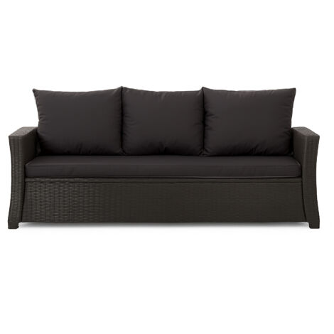 Coussins de canapé meubles de jardin en résine tressée Tressée Noir, Coussins balançoire extérieur 150x50x50cm Coussin de banc de jardin extérieur-Mix (1/5)