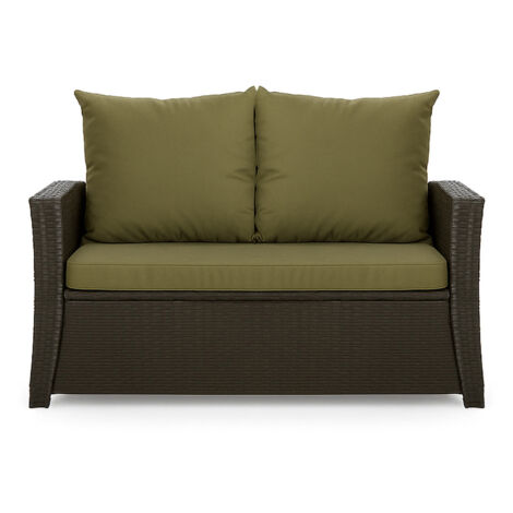 Coussins de canapé meubles de jardin en résine tressée Vert, Coussins balançoire d'extérieur 120x50x50cm Coussin de banc extérieur -Mix