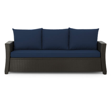 Coussins de canapé meubles de jardin en résine tressée Bleu, Coussins balançoire d'extérieur 160x60x50cm Coussin de banc de jardin 3 places -Mix (1/5)