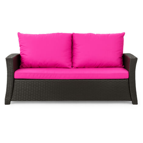 Coussins de canapé meubles de jardin en résine tressée Rose, Coussins balançoire d'extérieur 120x60x50cm Coussin de banc extérieur -Mix