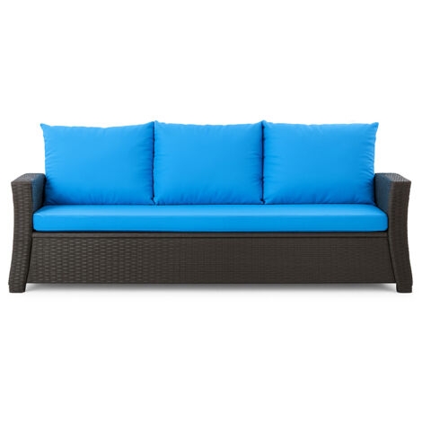 Coussins de canapé meubles de jardin en résine tressée Bleu, Coussins balançoire d'extérieur 140x60x50cm Coussin de banc de jardin extérieur -Mix (1/5)
