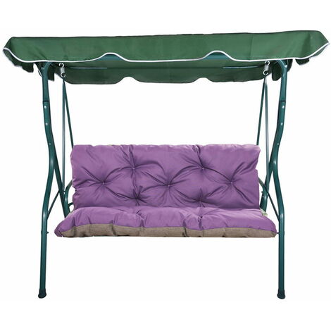 Coussins de balancelle extérieur 120 x 50 x 50cm, coussins pour balancelles 2-3 places, Violet, SETGARDEN