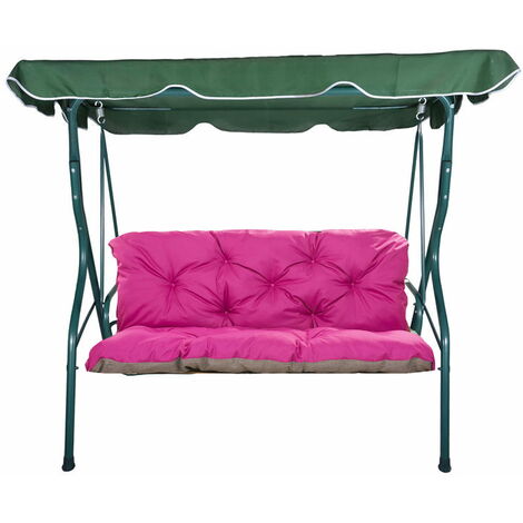 Coussins de balancelle extérieur 120 x 50 x 50cm, coussins pour balancelles 2-3 places, Rose, SETGARDEN