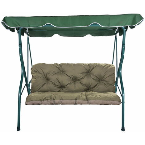 Coussins pour balancelle extérieur 180 x 50 x 50cm, Coussins de balancelle 3-2 places Vert, SETGARDEN
