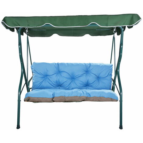 Coussins de balancelle extérieur 150 x 50 x 50cm, coussins pour balancelles 2-3 places, Bleu, SETGARDEN (1/4)