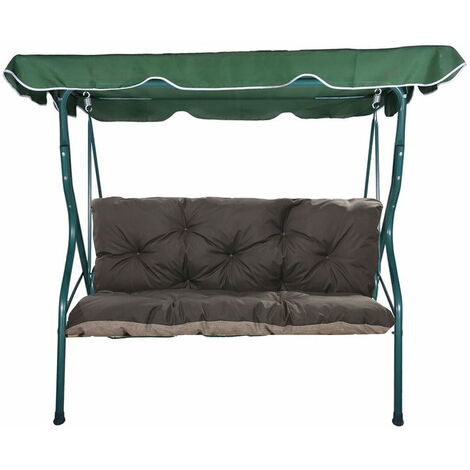 Coussins de balancelle extérieur 120 x 50 x 50cm, coussins pour balancelles 2-3 places, Noir, SETGARDEN