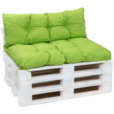 Set Coussins pour palettes, Assise 120 x 80 et Dossier 120 x 50cm, coussins canapé / coussin palette in-extérieur Chaux, SETGARDEN (1/4)