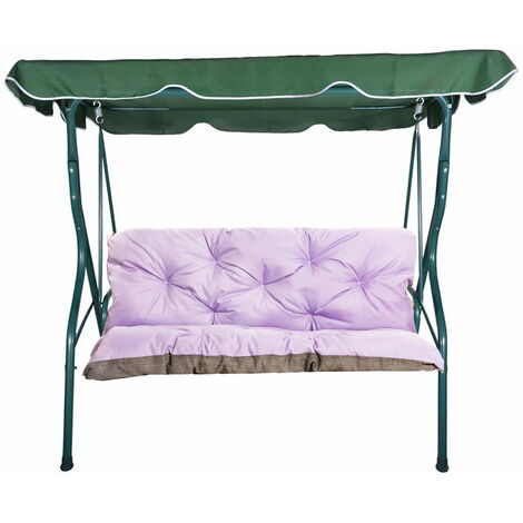 Coussins de balancelle extérieur 150 x 50 x 50cm, coussins pour balancelles 2-3 places, Violet clair, SETGARDEN