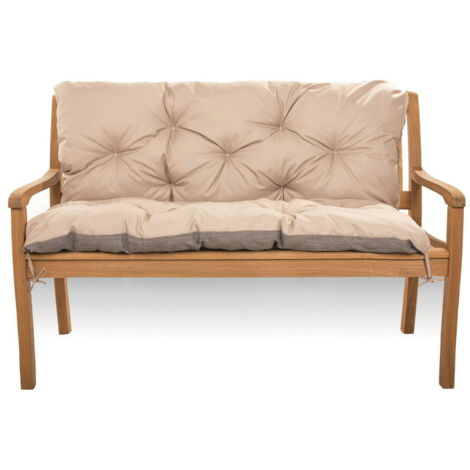 Coussin pour banc de jardin 160x50x50cm, coussin de balançoire Beige, coussin de banc extérieur, coussin de jardin, coussin de banc de jardin