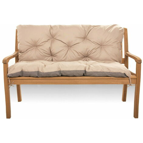 Coussin pour banc de jardin 180x60x50cm, coussin de banc de jardin, coussin de banc extérieur Beige, coussin de balançoire, coussin de jardin