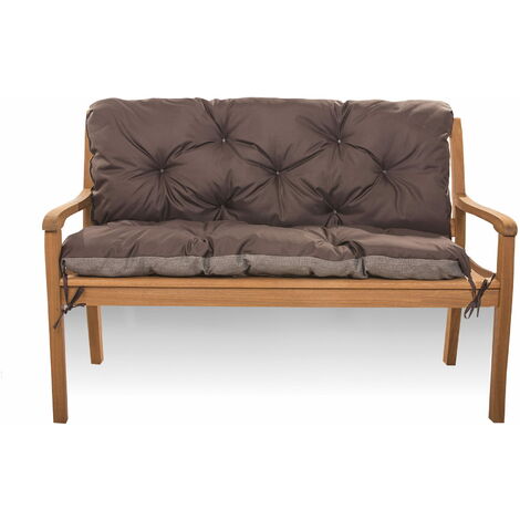 Coussin pour banc de jardin 140x50x50cm, coussin de jardin Marron, coussin de balançoire, coussin de banc extérieur, coussin de banc de jardin