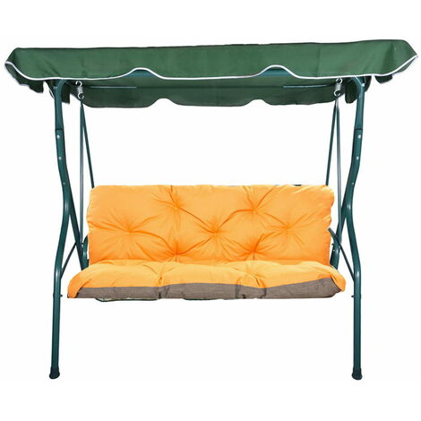 Coussins pour balancelle extérieur 180 x 60 x 50cm, Coussins de balancelle 3-2 places Orange, SETGARDEN
