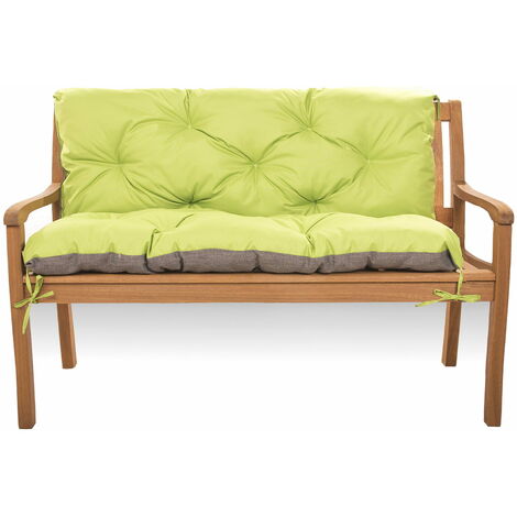 Coussin pour banc de Jardin 100 x 50 x 40cm, Coussin pour banc extérieur, Chaux, SETGARDEN