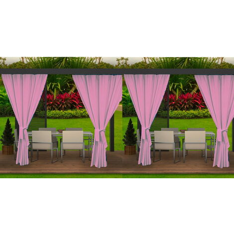 Rideaux D'extérieur Violet  Rideau 4x155x240cm Rideau pour Pergola Imperméable  Rideau Exterieur pour Terrasse Rideau Pare-Soleil pour Balcon (1/3)